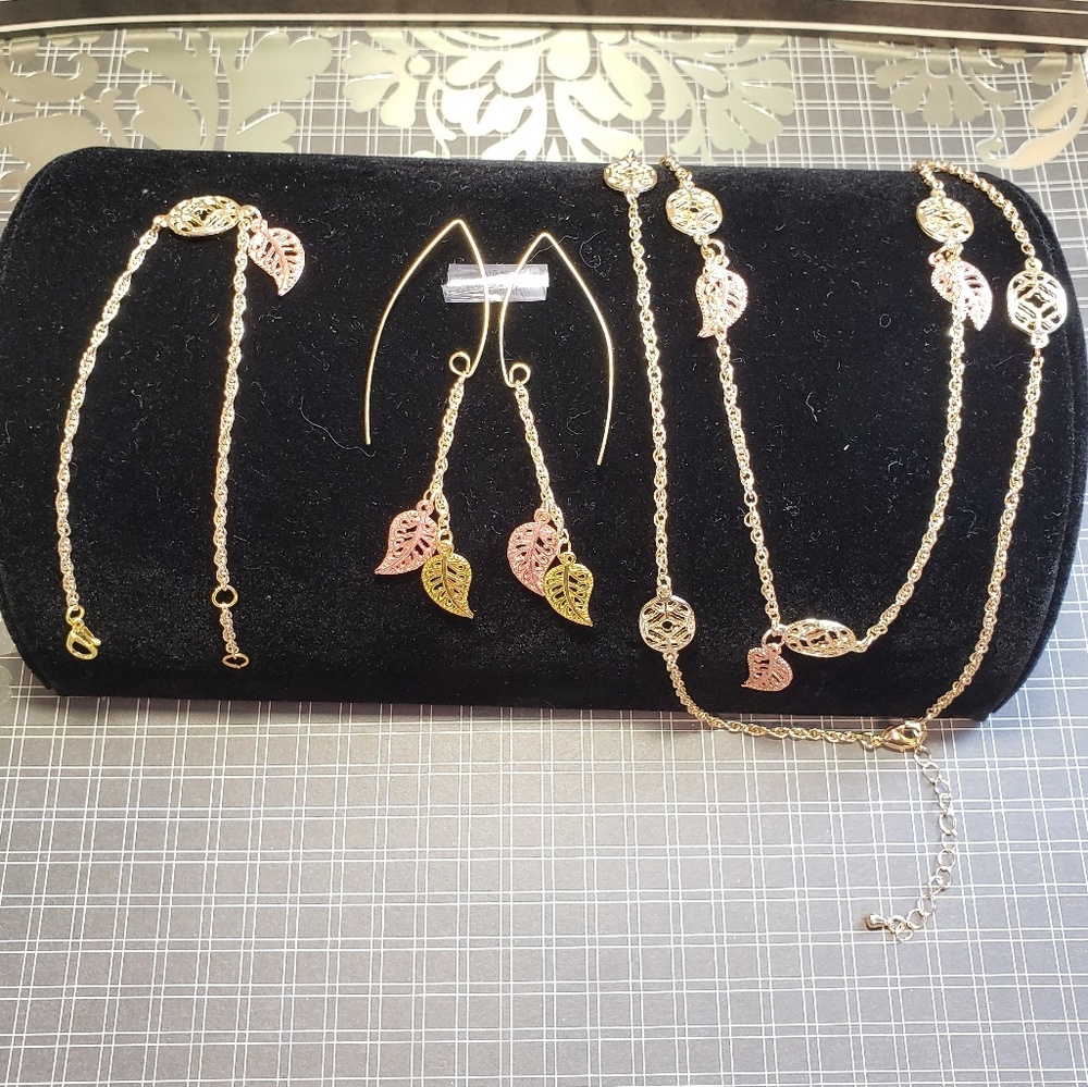 🧵Handmade Matching 14k Gold Plated Chain/Bracelet